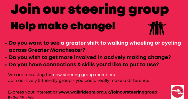Want to help make make change? Join our steering group!